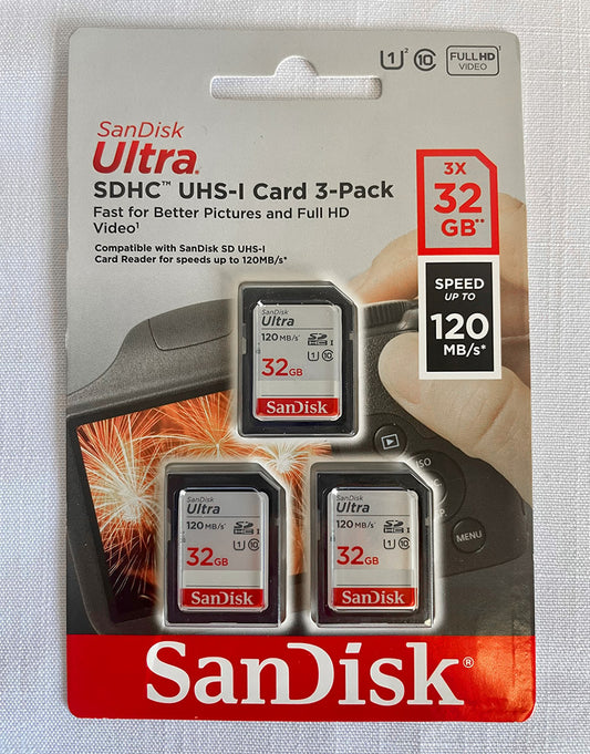 3 Pack 32GB Memory Card