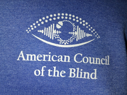 "Vision Beyond Sight" 1/4 Zip Pullover Sweatshirt- Blue