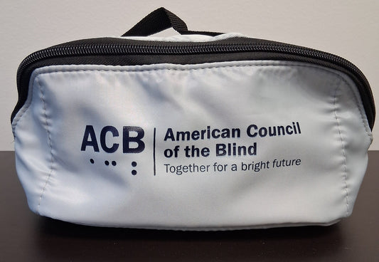 Gray travel with the American Council of the Blind logo and tagline printed in Navy on the front.