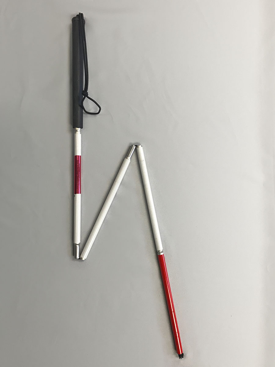 Aluminum Folding Cane  - uncollapsed view