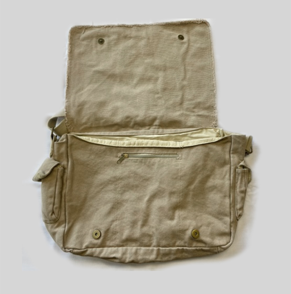 Khaki bag - back view