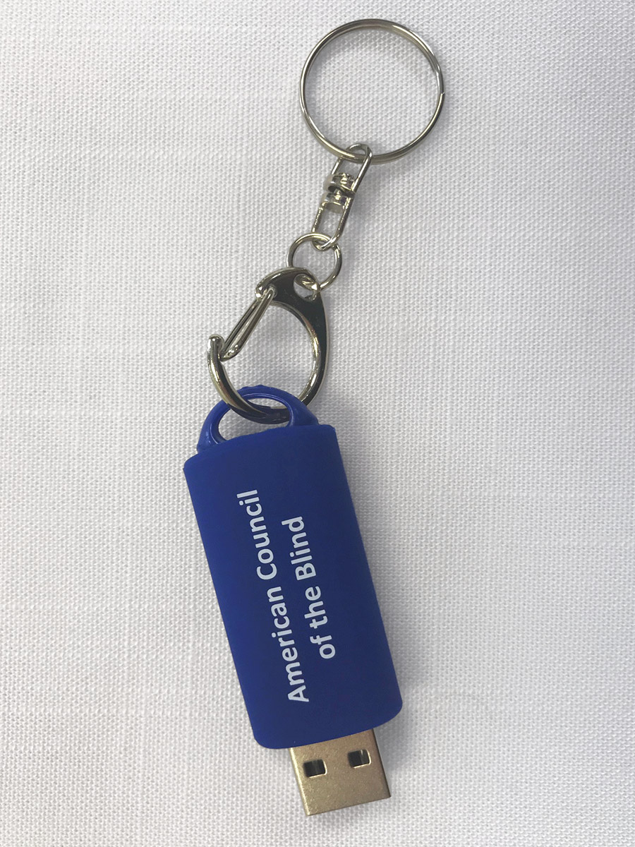 Thumb drive with ACB logo - opened view