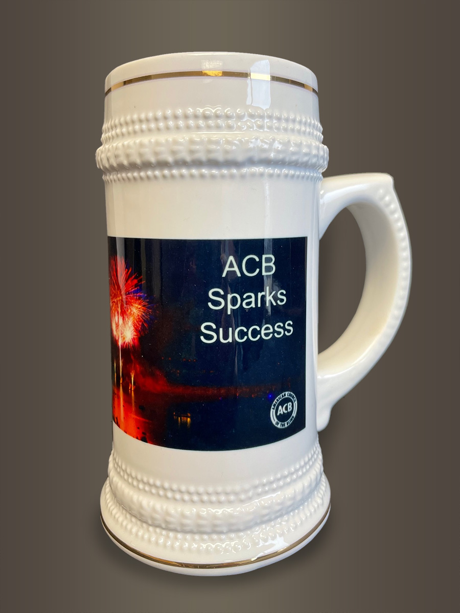 ACB Sparks Mug front view with logo