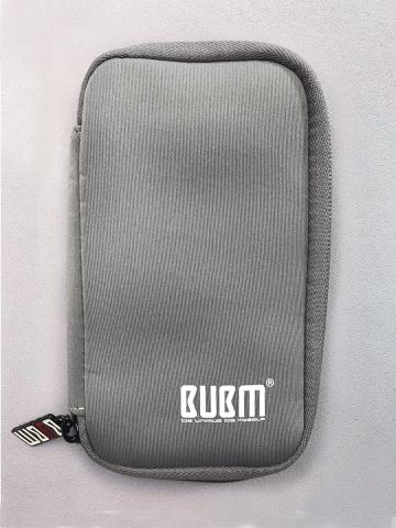 Gray padded case - front view
