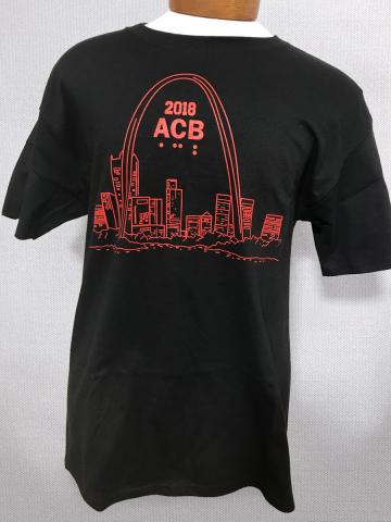 Black T-Shirt with 2018 Conference design - front side
