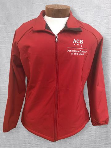 Red Women's Jacket with ACB logo - Front View